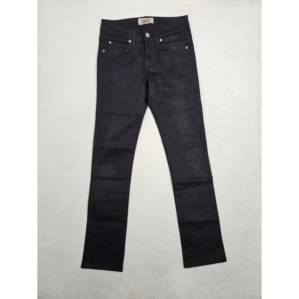Naked & Famous Black Power Stretch Slim Jeans Size 28 Made in Canada